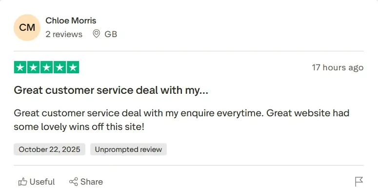 Ninewin review: Great customer service deal with my enquire everytime